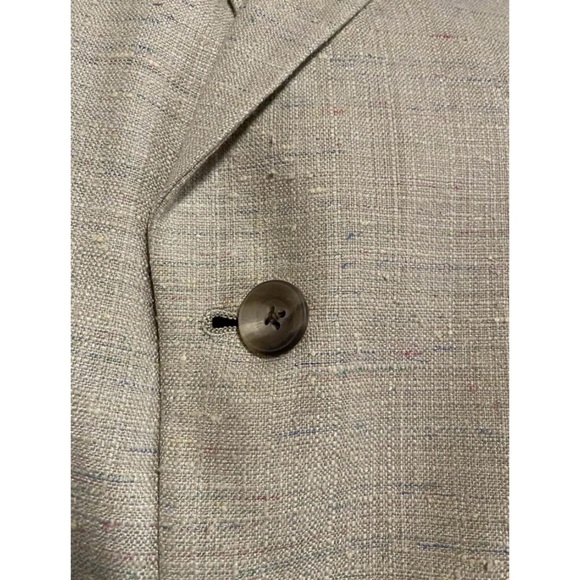 Christian Dior Vintage Tan Tweed Blazer Sport Coat Mens 44 R - Picture 2 of 7
